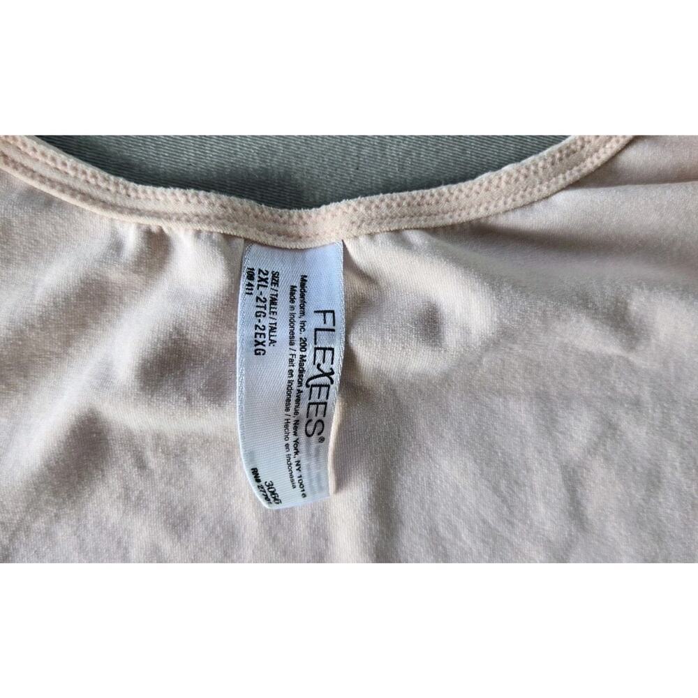 Flexees‎ Womens 2XL Pink Tee Shirt Shapewear Layer SS Scoop Maidenform - Picture 5 of 6